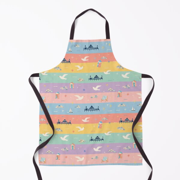 Item preview, Vintage Brighton Seaside – Retro Pastel Stripe Coastal Pattern designed and sold by chihuahuashower.