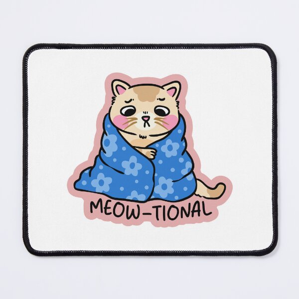Item preview, Meow-tional Emotional Cat in Blanket designed and sold by jinmkh.