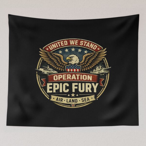 Item preview, Operation Epic Fury, United We Stand, US Navy Military designed and sold by CLOUDYMOODS.
