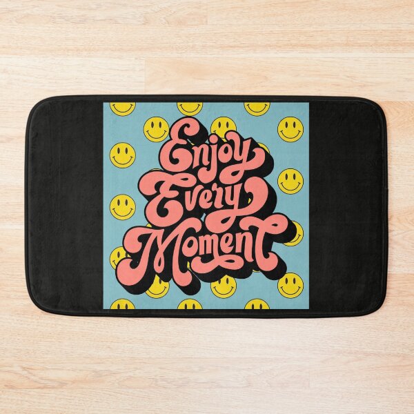 Item preview, Enjoy Every Moment – Happycore Smiley Face & Pink Retro Text designed and sold by cheekylorns.