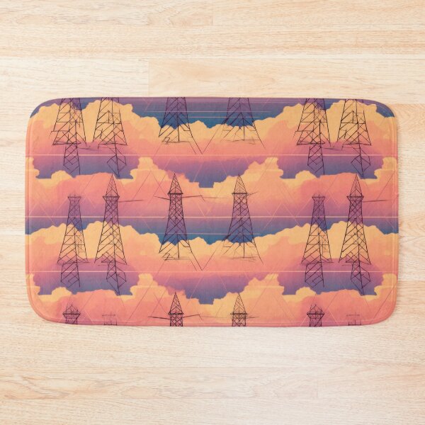 Item preview, Vintage clouds and pylons designed and sold by pinkal.