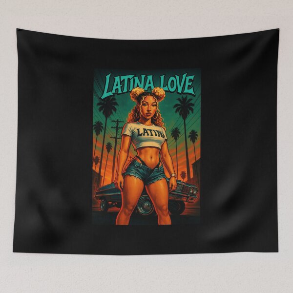 Item preview, Latina Love Sunset Lowrider Queen designed and sold by DyfunctionalTee.