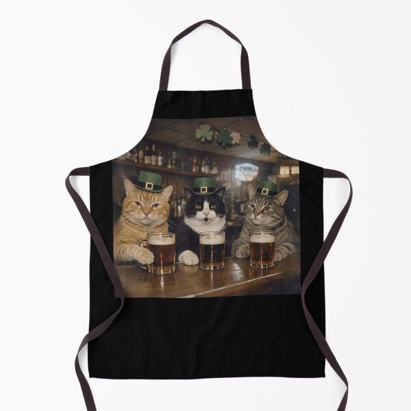 Item preview, Funny St Patricks Day Cats Drinking In Irish Pub designed and sold by DakirooStudio.