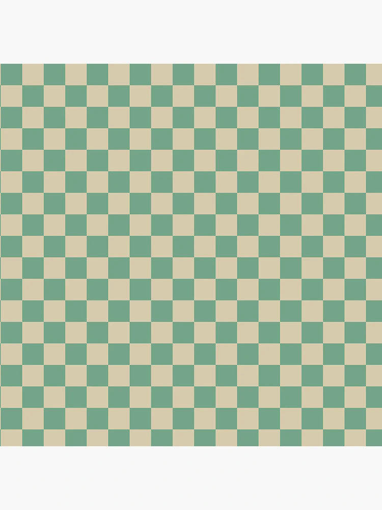 Thumbnail 4 of 4, Clock, Retro Green checkered pattern designed and sold by PatternDesign01.