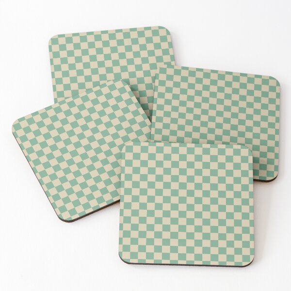 Item preview, Retro Green checkered pattern designed and sold by PatternDesign01.