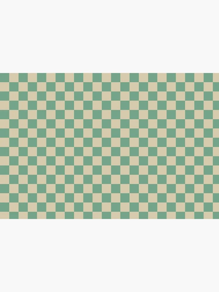 Thumbnail 6 of 6, Bath Mat, Retro Green checkered pattern designed and sold by PatternDesign01.