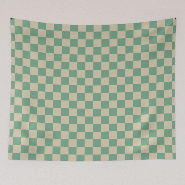 Item preview, Retro Green checkered pattern designed and sold by PatternDesign01.