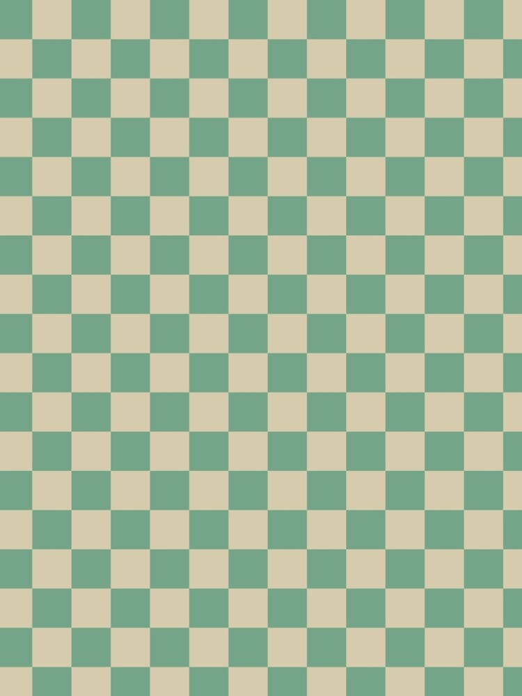 Thumbnail 5 of 5, A-Line Dress, Retro Green checkered pattern designed and sold by PatternDesign01.