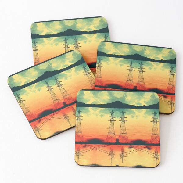 Item preview, Neon pylons at dusk designed and sold by pinkal.