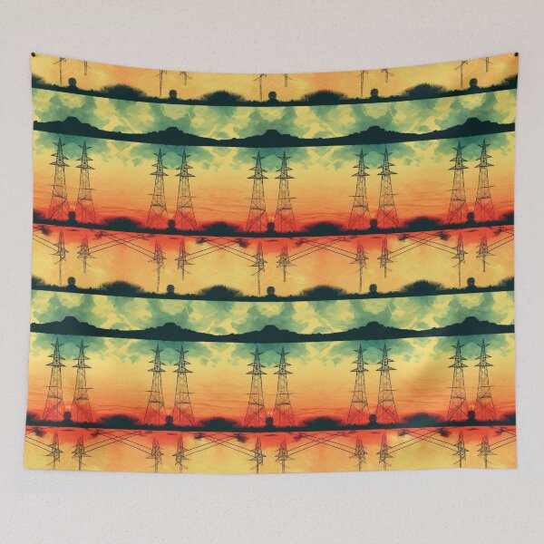 Item preview, Neon pylons at dusk designed and sold by pinkal.