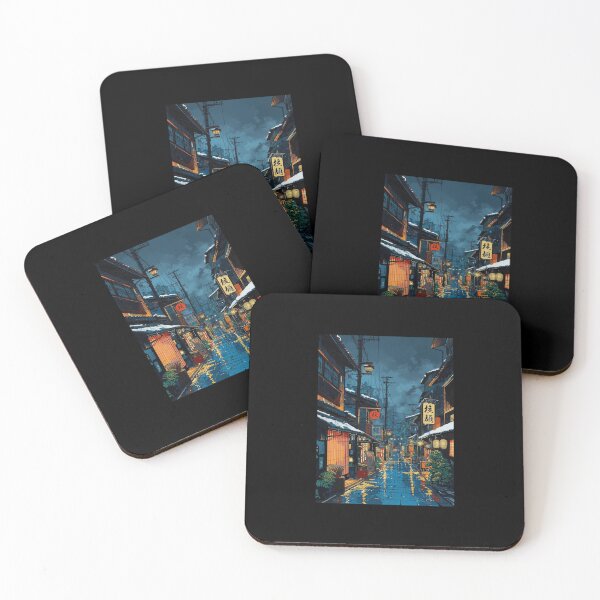 Item preview, Snowy Lantern Alley Winter Night designed and sold by felightpure.