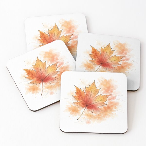 Item preview, Minimalist Maple Leaf Watercolor Line Art – Autumn Botanical Illustration designed and sold by Lumora Realm.