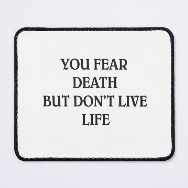 Item preview, You Fear Death But Don't Live Life Bold Minimalist Gym Quote designed and sold by QuietRepClub.