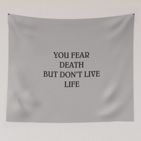 Item preview, You Fear Death But Don't Live Life Bold Minimalist Gym Quote designed and sold by QuietRepClub.