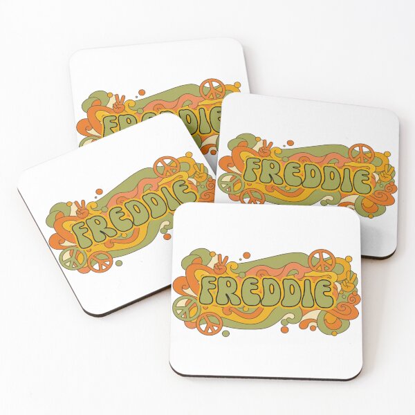 Item preview, Freddie Retro Groovy 70s Peace Sign Name Art designed and sold by MBBialyPiksel.