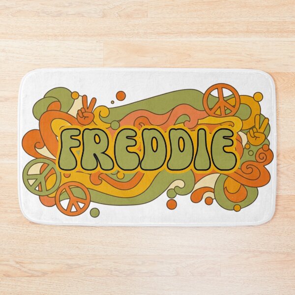 Item preview, Freddie Retro Groovy 70s Peace Sign Name Art designed and sold by MBBialyPiksel.