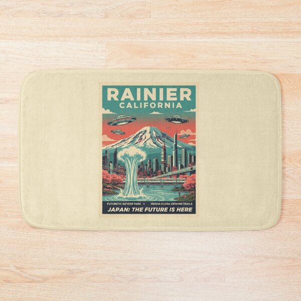 Item preview, Japan The Future Is Here - Retro-Futuristic Rainier Sci-Fi Travel Poster designed and sold by freackly.