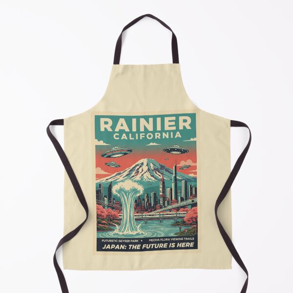 Item preview, Japan The Future Is Here - Retro-Futuristic Rainier Sci-Fi Travel Poster designed and sold by freackly.