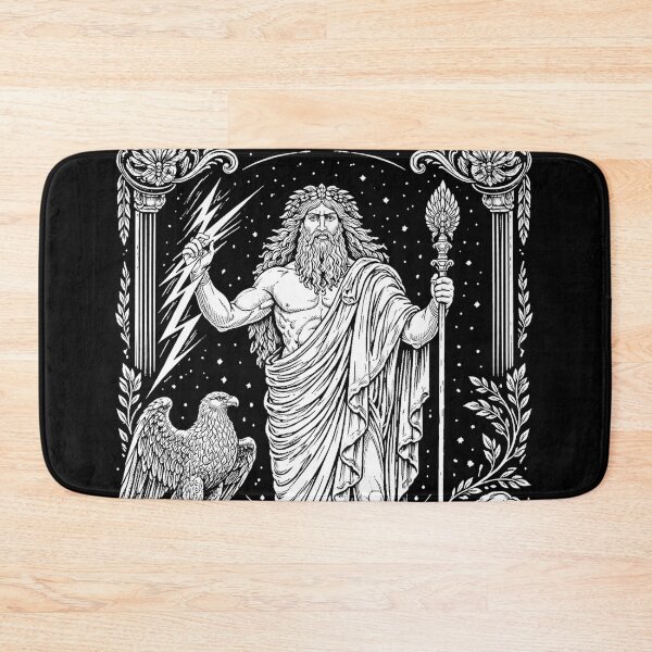 Item preview, Zeus Line Art – Greek God Black and White Mythology Design designed and sold by DrizzyV.