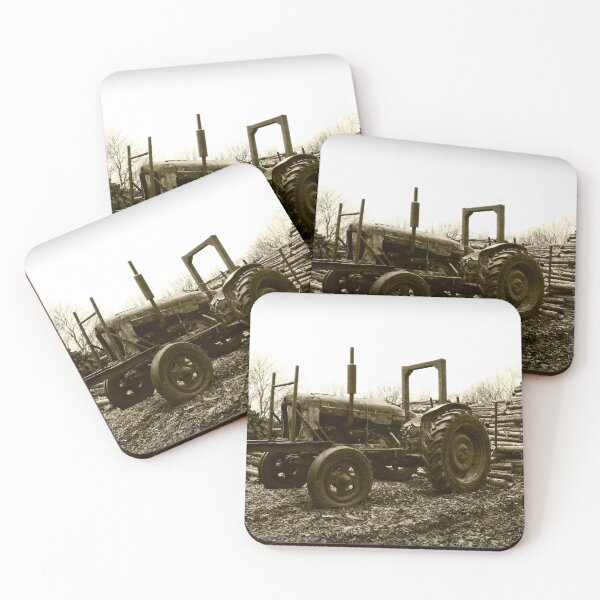 Item preview, Vintage tractor working in wood yard v2 designed and sold by Stephen Jarman.