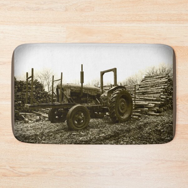 Item preview, Vintage tractor working in wood yard v2 designed and sold by Stephen Jarman.