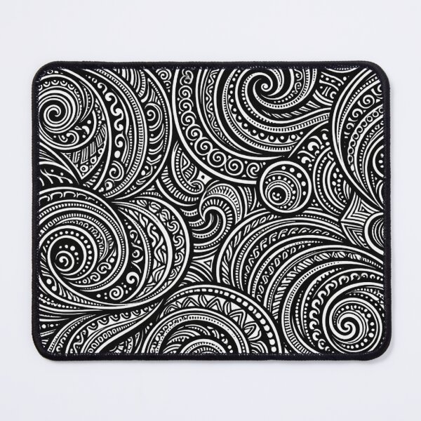 Item preview, Abstract Swirl Pattern – Black and White Psychedelic Line Art designed and sold by DrizzyV.
