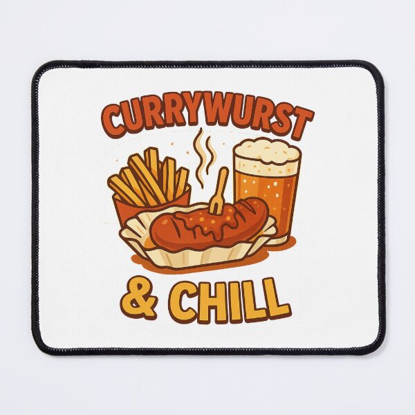 Item preview, Currywurst & Chill T-Shirt – Funny German Sausage and Beer Foodie Design | Oktoberfest Graphic Tee designed and sold by Globalcitytees.