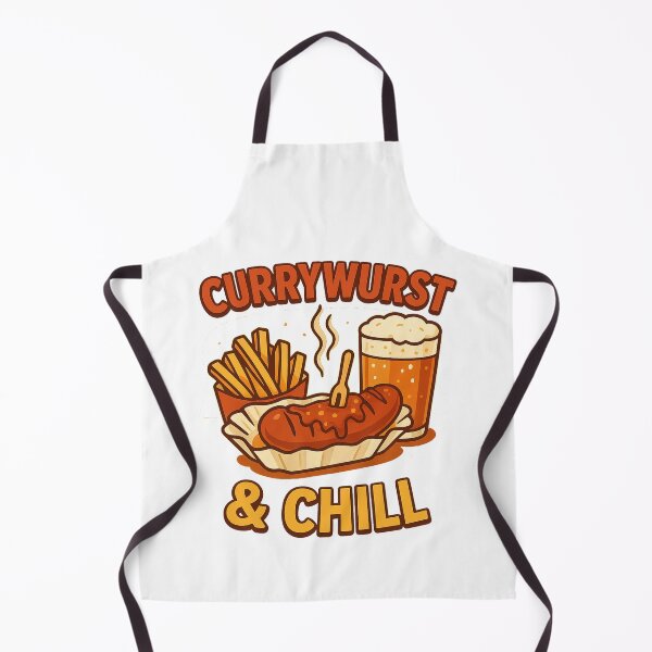Item preview, Currywurst & Chill T-Shirt – Funny German Sausage and Beer Foodie Design | Oktoberfest Graphic Tee designed and sold by Globalcitytees.