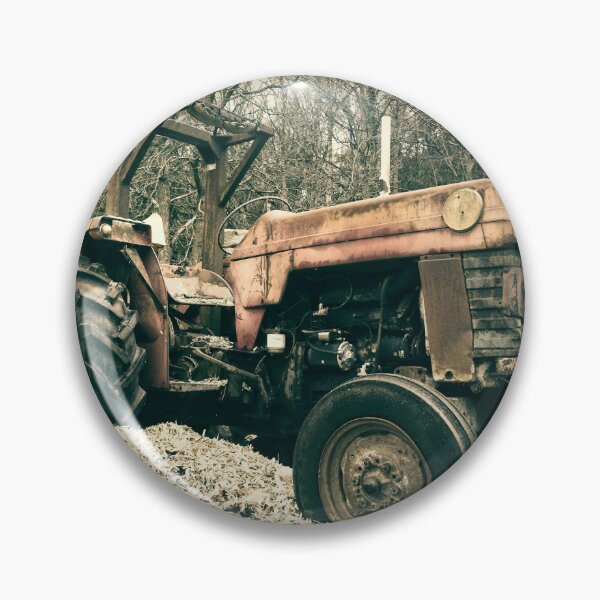 Item preview, Vintage tractor cutting logs in wood yard designed and sold by Stephen Jarman.