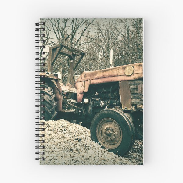 Item preview, Vintage tractor cutting logs in wood yard designed and sold by Stephen Jarman.