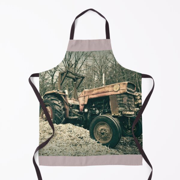 Item preview, Vintage tractor cutting logs in wood yard designed and sold by Stephen Jarman.