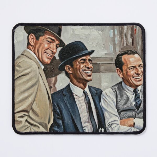 Item preview, The Summit: Frank, Sammy, and Dean Rat Pack Impasto Portrait designed and sold by Art's Diner.