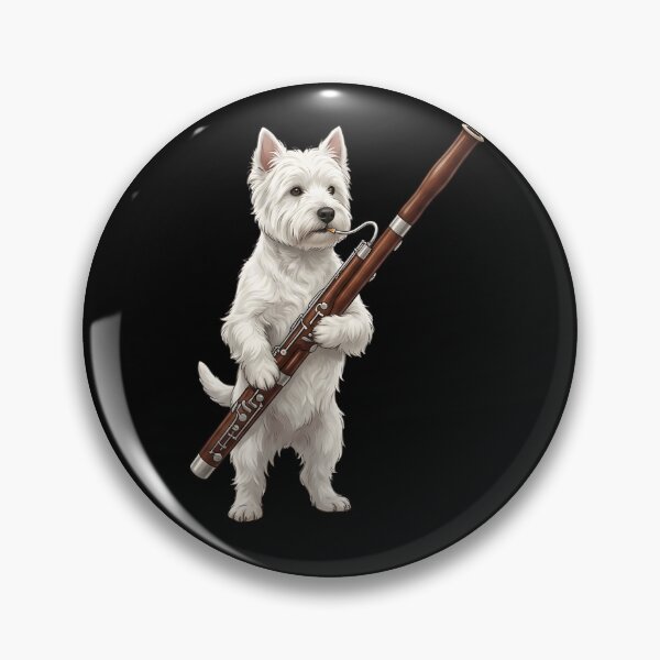 Item preview, West Highland White Terrier Playing Bassoon Player Bassoonist Dog Lover designed and sold by TerryConnells.