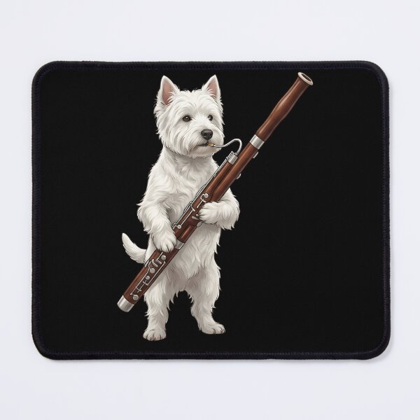 Item preview, West Highland White Terrier Playing Bassoon Player Bassoonist Dog Lover designed and sold by TerryConnells.