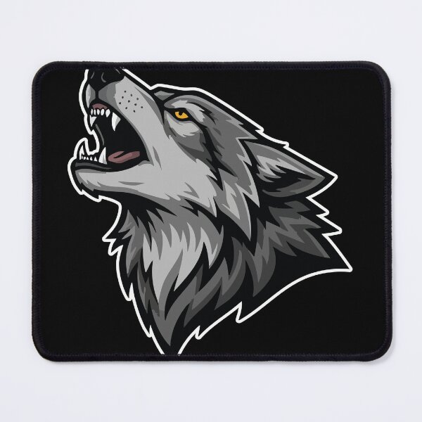 Item preview, Howling Gray Wolf Wild Moon Wolf Logo designed and sold by PixelStudioBe.