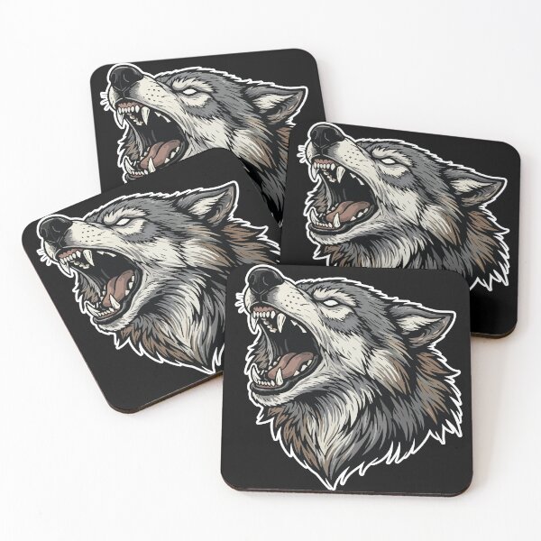 Item preview, Howling Wild Wolf Mascot Alpha Wolf designed and sold by PixelStudioBe.