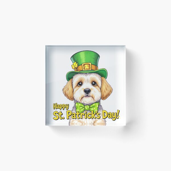 Item preview, St. Patrick’s Day Schnoodle Dog designed and sold by Kedspicedesign.