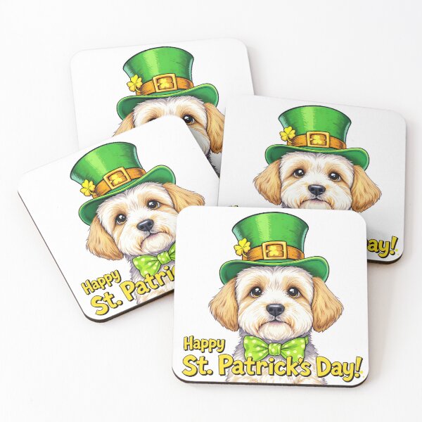 Item preview, St. Patrick’s Day Schnoodle Dog designed and sold by Kedspicedesign.