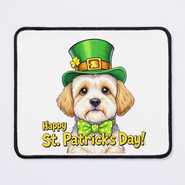 Item preview, St. Patrick’s Day Schnoodle Dog designed and sold by Kedspicedesign.