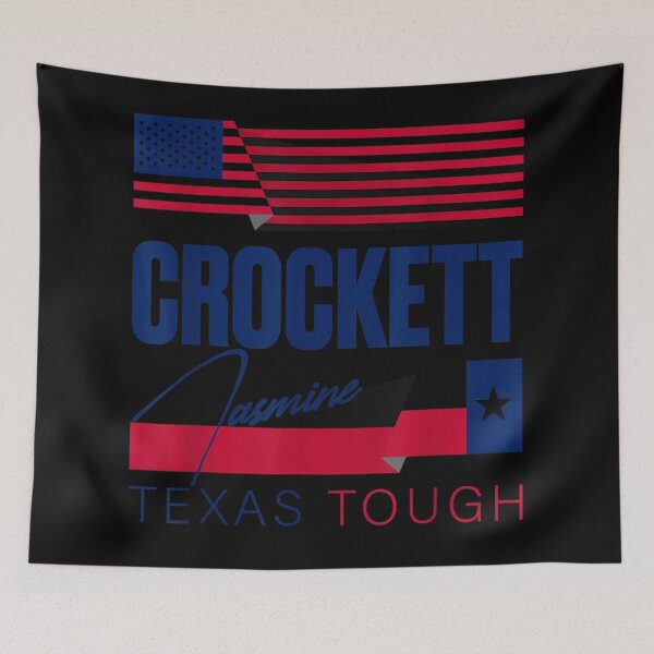 Item preview, Jasmine Crockett Texas Tough 2026 Political Campaign American Flag Graphic Art designed and sold by KrystinaGiGi.