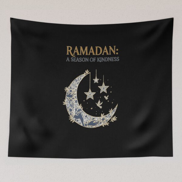 Item preview, Ramadan: A Season of Kindness – Elegant Crescent & Stars Islamic Art designed and sold by ArthUpscale.