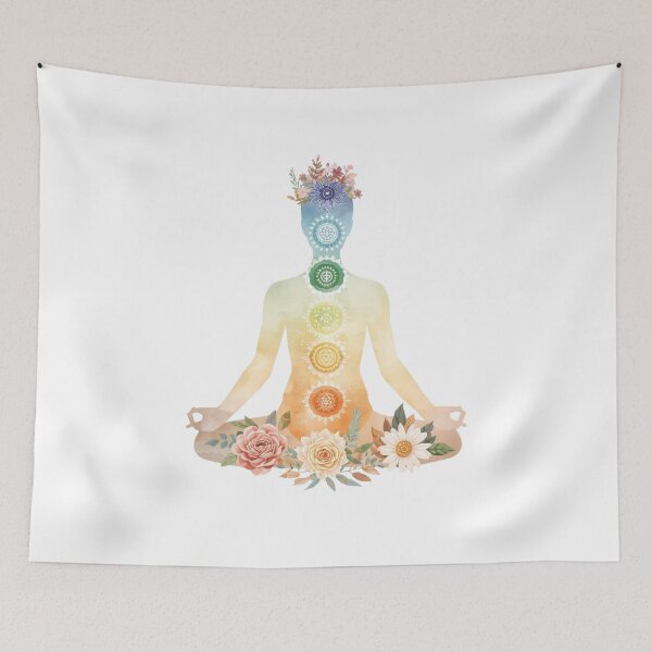 Item preview, Chakra Alignment Art – Soft Glowing Energy in Boho Tones designed and sold by catcurio.