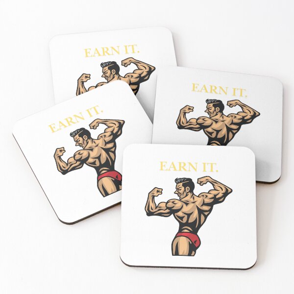 Item preview, Motivational Earn It Bodybuilding Gold Design designed and sold by poomfitshirt.