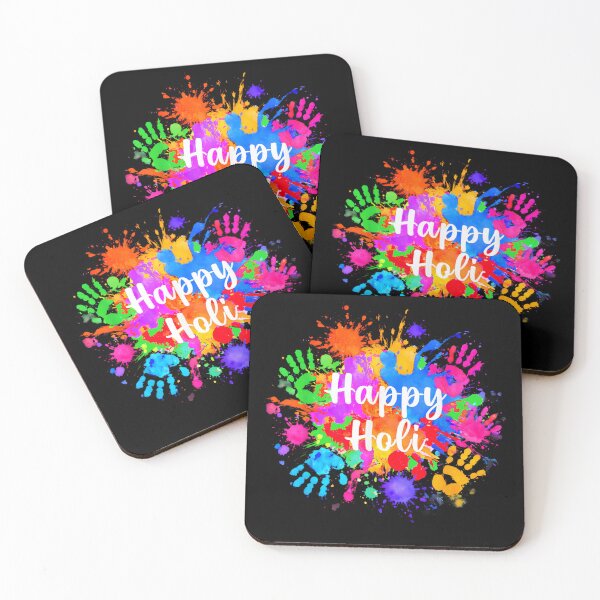 Item preview, Happy Holi Festival Of Colors Colorful Splatter Handprint Celebration 2026 Art designed and sold by StuZabine.