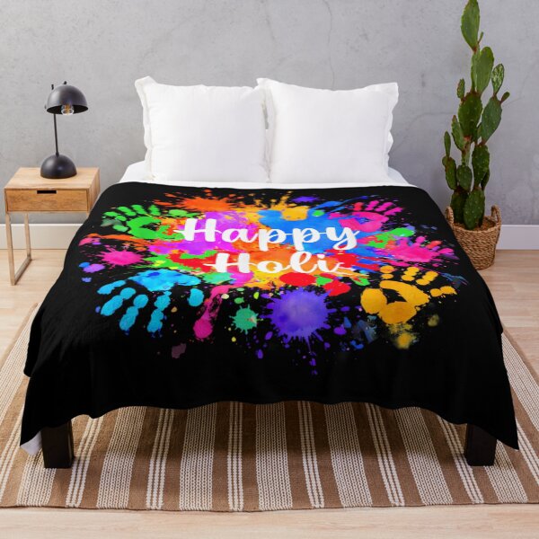 Item preview, Happy Holi Festival Of Colors Colorful Splatter Handprint Celebration 2026 Art designed and sold by StuZabine.