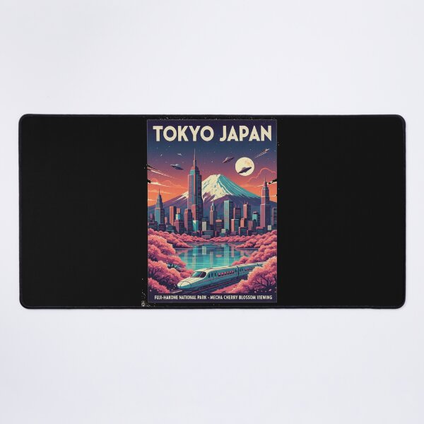 Item preview, Rainier California Japan: The Future Is Here - Retro Sci-Fi Travel Poster designed and sold by freackly.