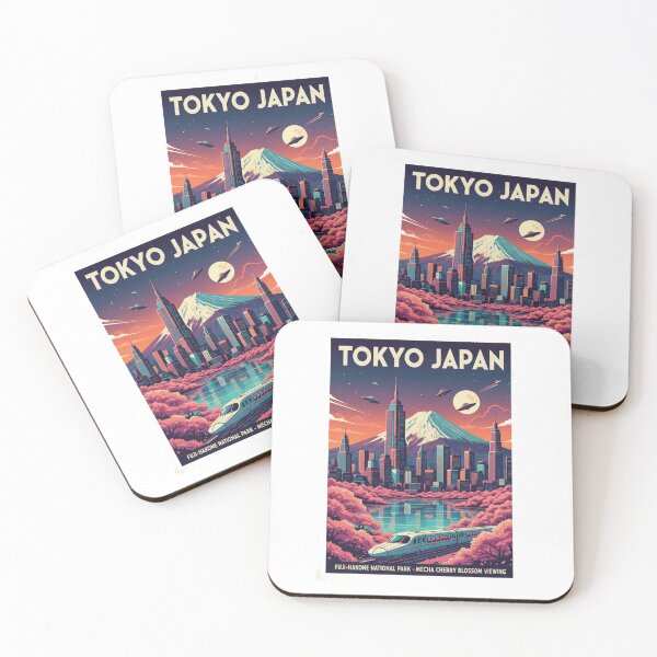 Item preview, Rainier California Japan: The Future Is Here - Retro Sci-Fi Travel Poster designed and sold by freackly.