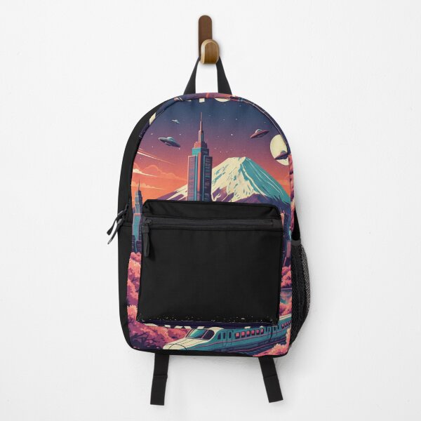 Item preview, Rainier California Japan: The Future Is Here - Retro Sci-Fi Travel Poster designed and sold by freackly.