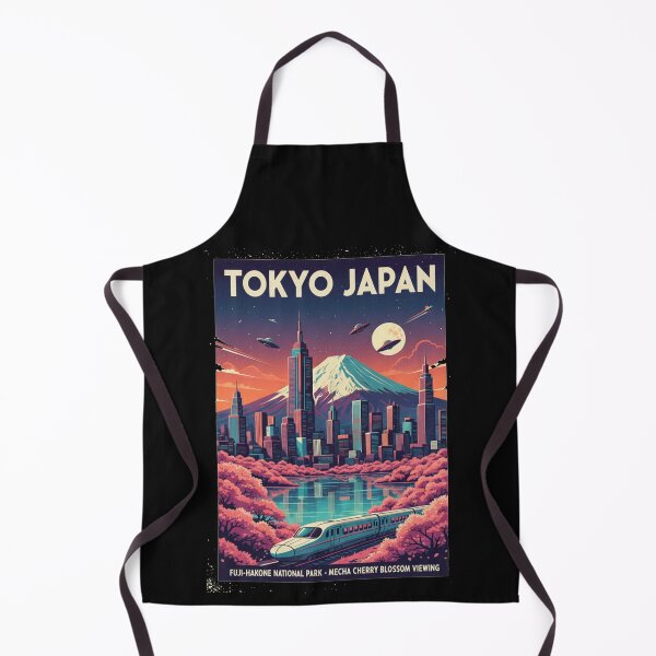 Item preview, Rainier California Japan: The Future Is Here - Retro Sci-Fi Travel Poster designed and sold by freackly.
