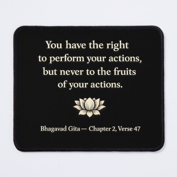 Item preview, Bhagavad Gita Quote Chapter 2 Verse 47 — Right to Action — Ancient Wisdom Gift designed and sold by Raven Studios.